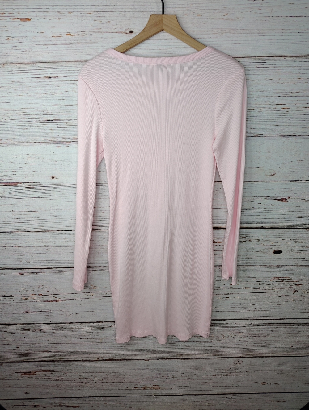 Universal Thread Light Pink Long Sleeve Ribbed Bodycon Dress - Picture 8 of 8